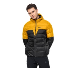 Jack Wolfskin Winter-Daunenjacke DNA Tundra Hoody mit Kapuze (sehr warm, winddicht) gelb Herren